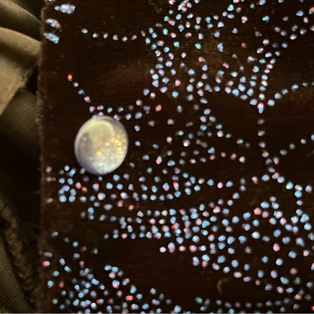 Gunne Sax By Jessica McClintock Velvet Sparkly Long Sleeve Peplum Top Women’s 11 - Picture 10 of 11